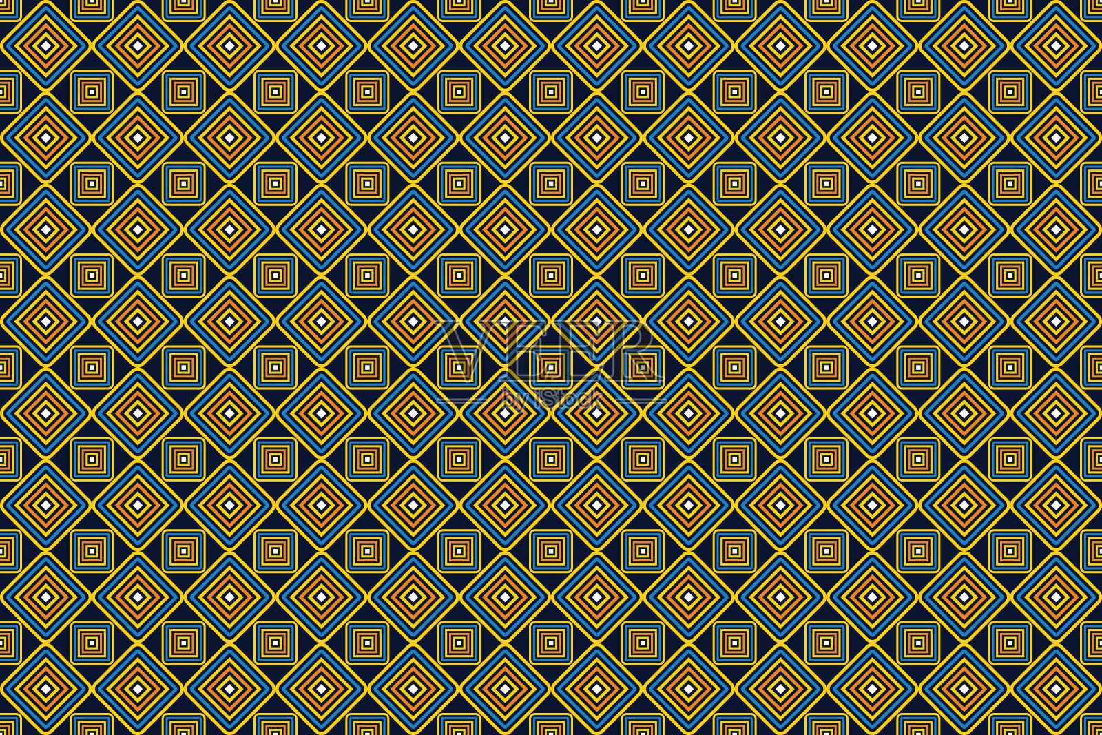 无缝模式与抽象几何向量插画图片素材