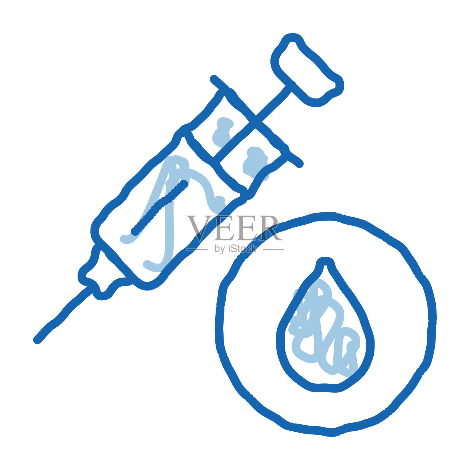 嫩肤针剂涂鸦图标手绘插图插画图片素材