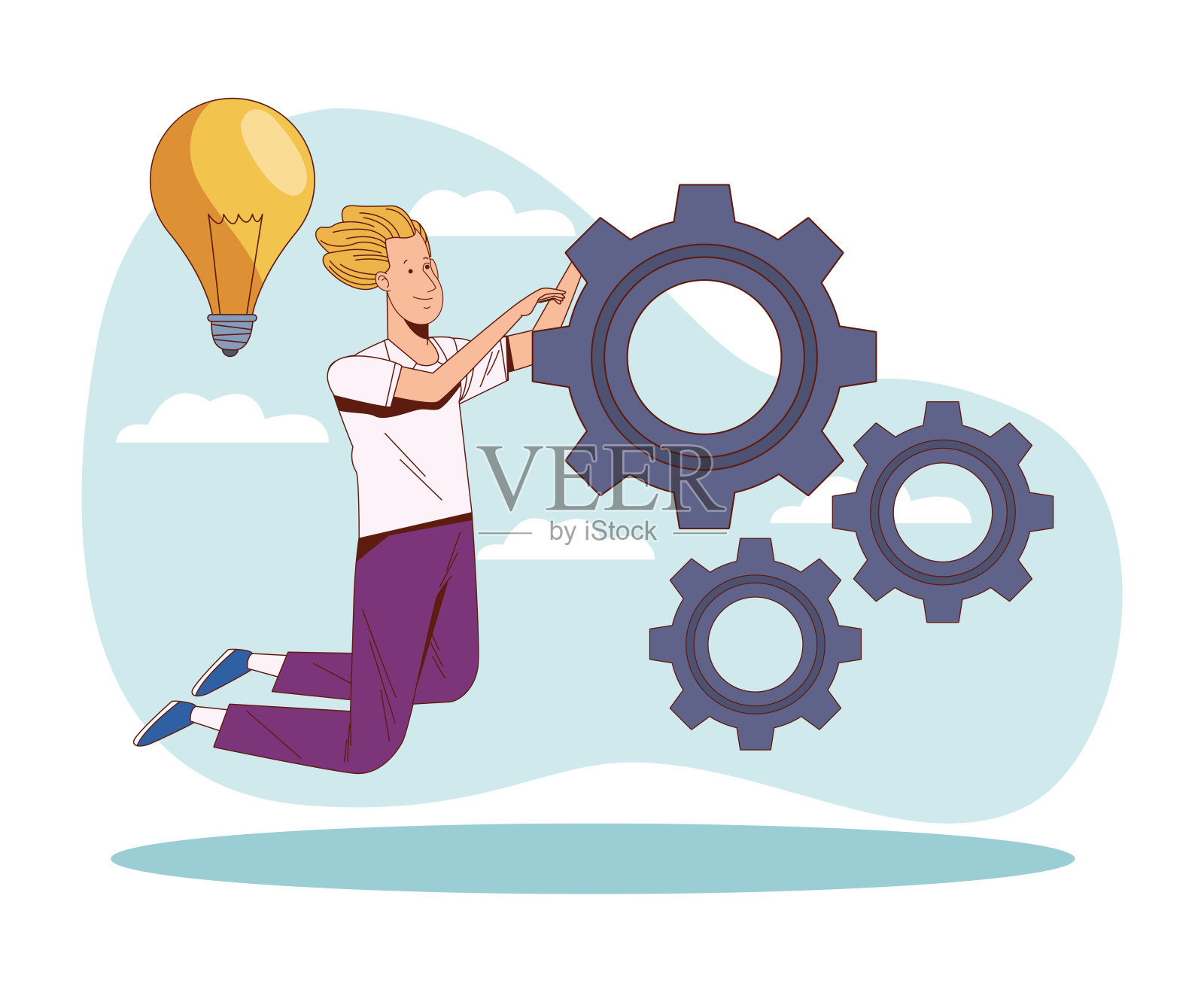 人球插画图片素材