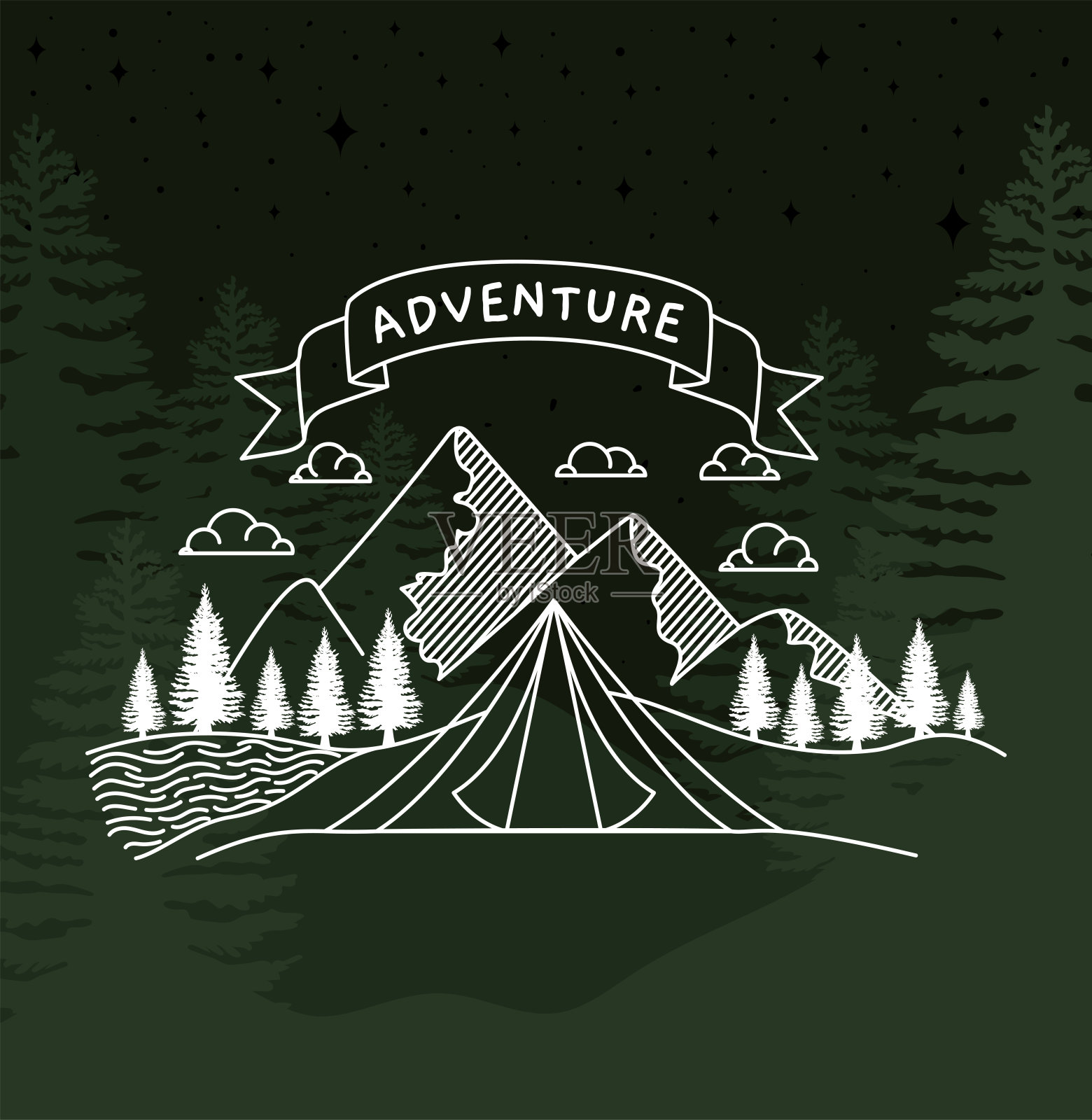 可爱的旅行徽章插画图片素材