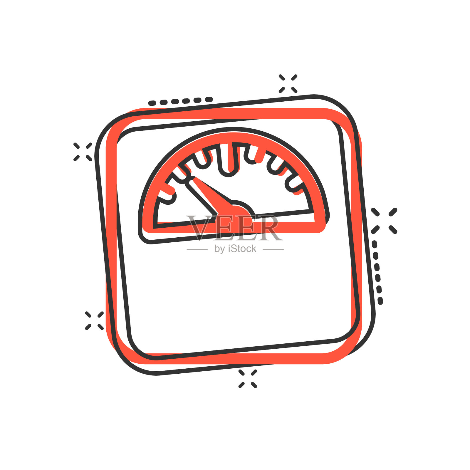 缩放图标在漫画风格平衡卡通上图标素材