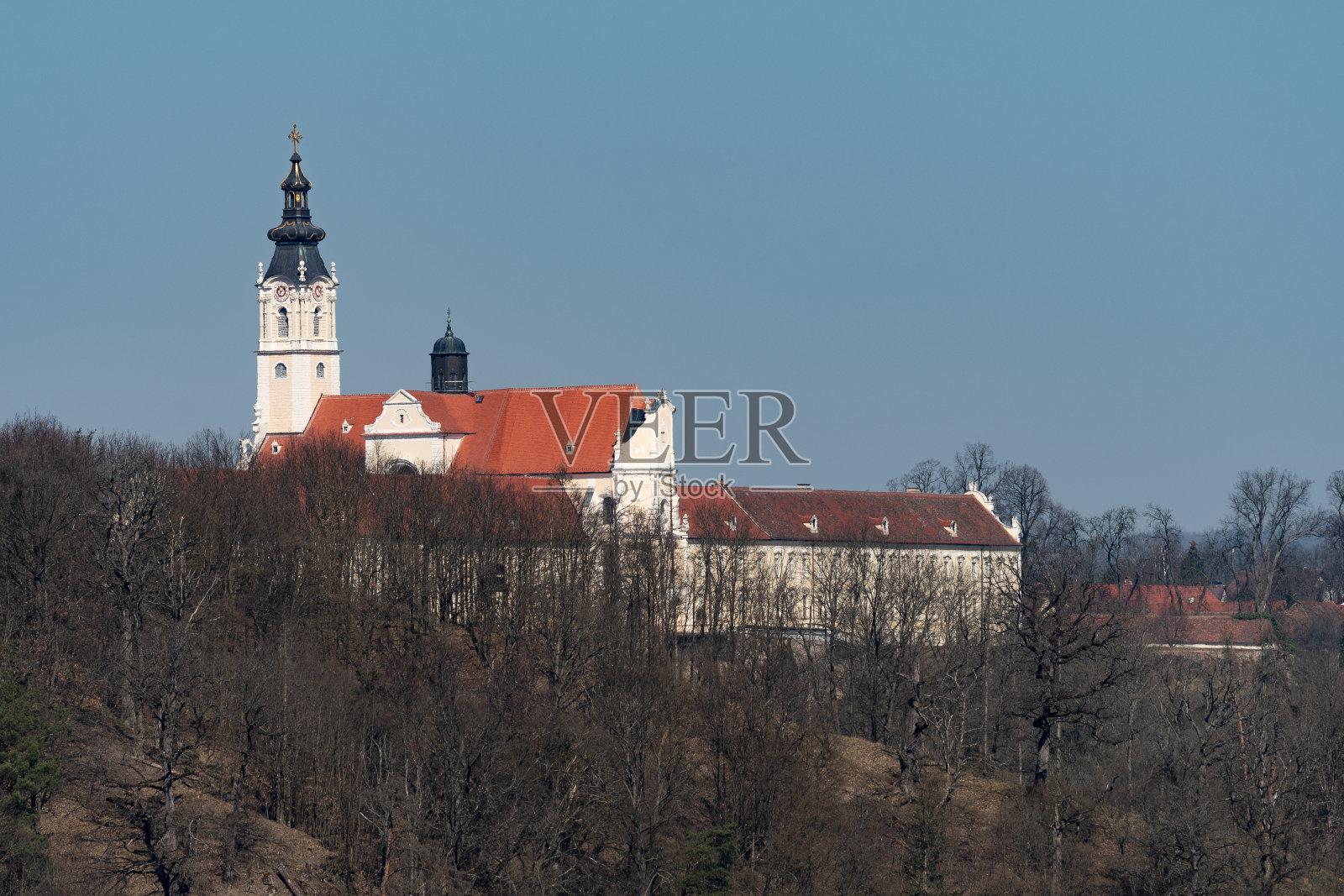 从坎普河看到的斯蒂夫特·阿尔滕堡照片摄影图片