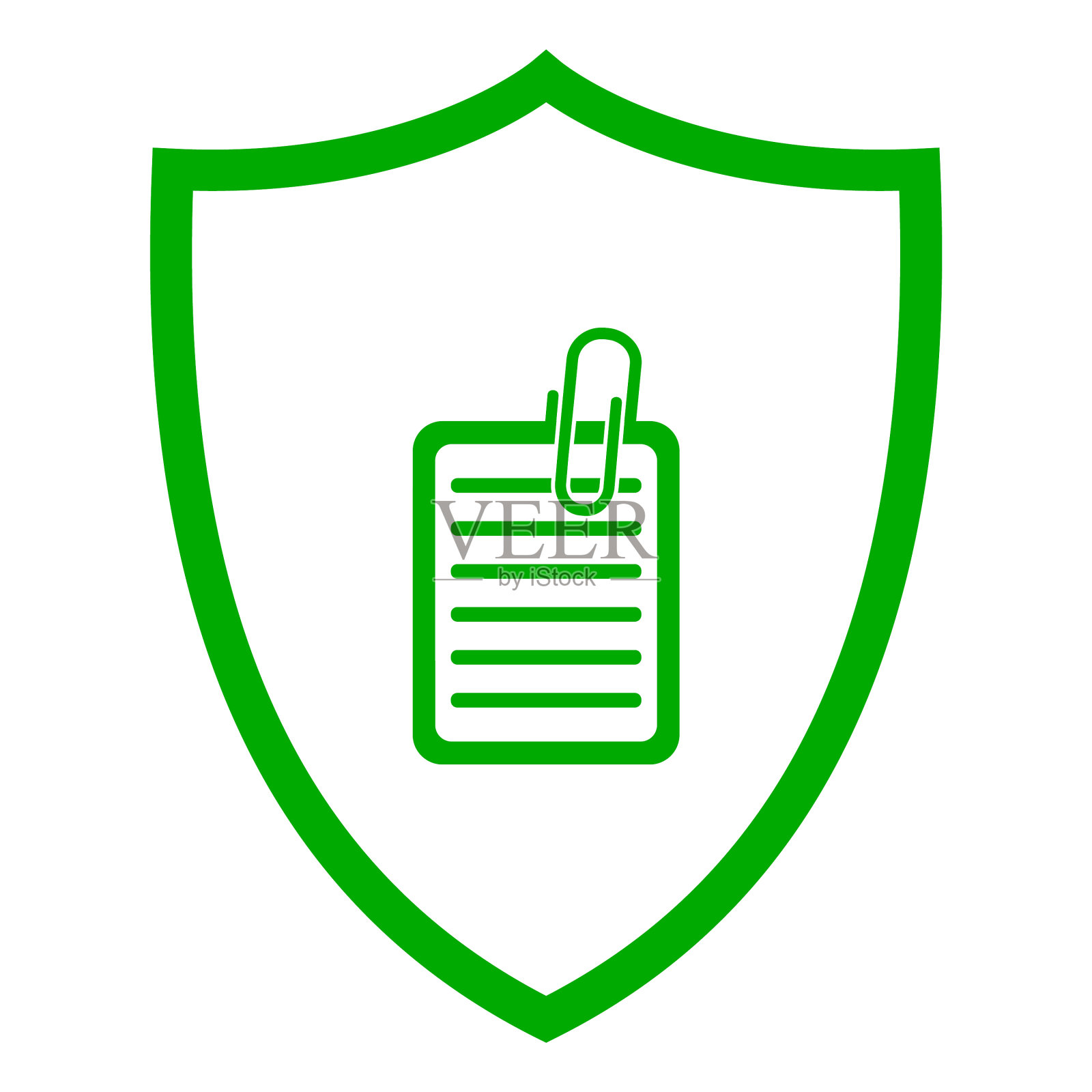 文档和盾牌插画图片素材