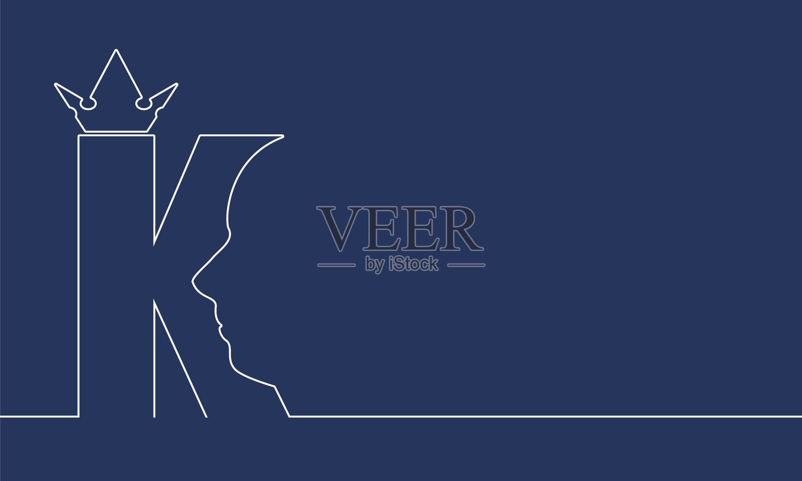 国王的皇家徽章插画图片素材