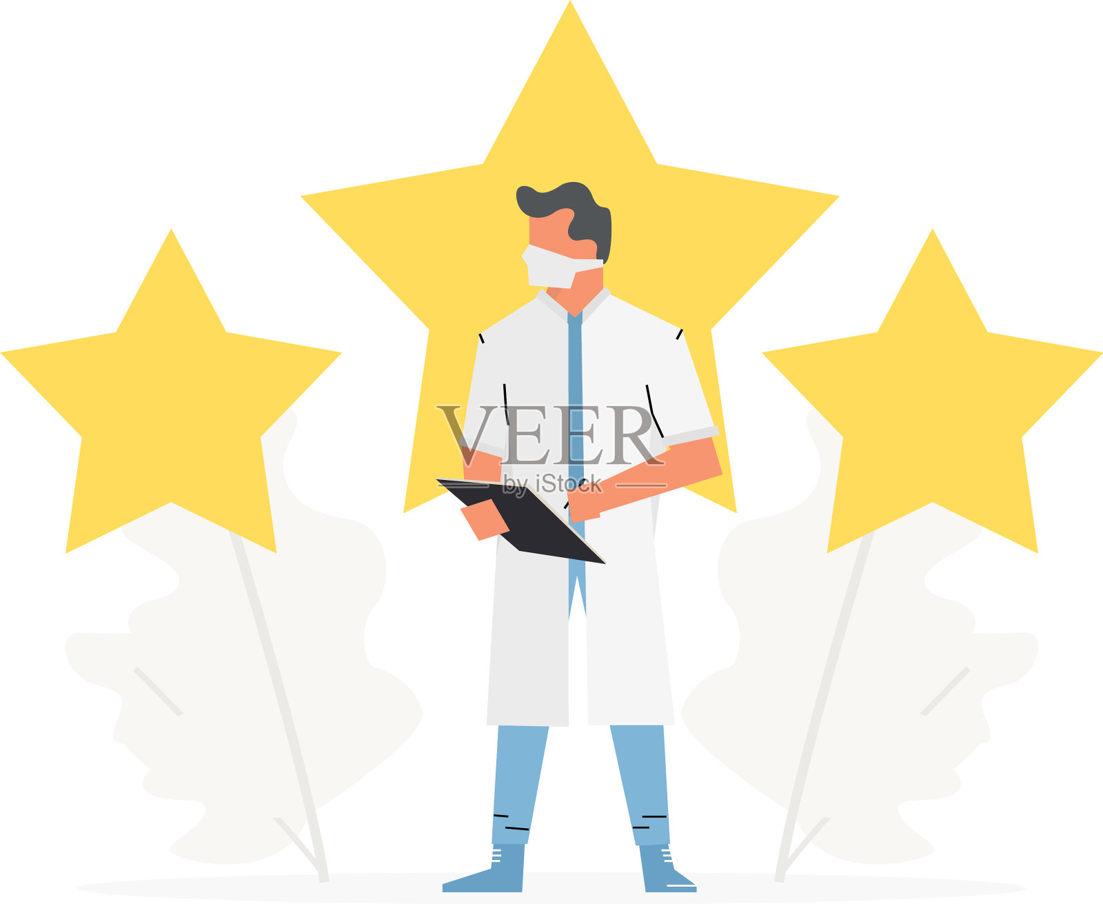 寻找好医生五星评级选择设计元素图片