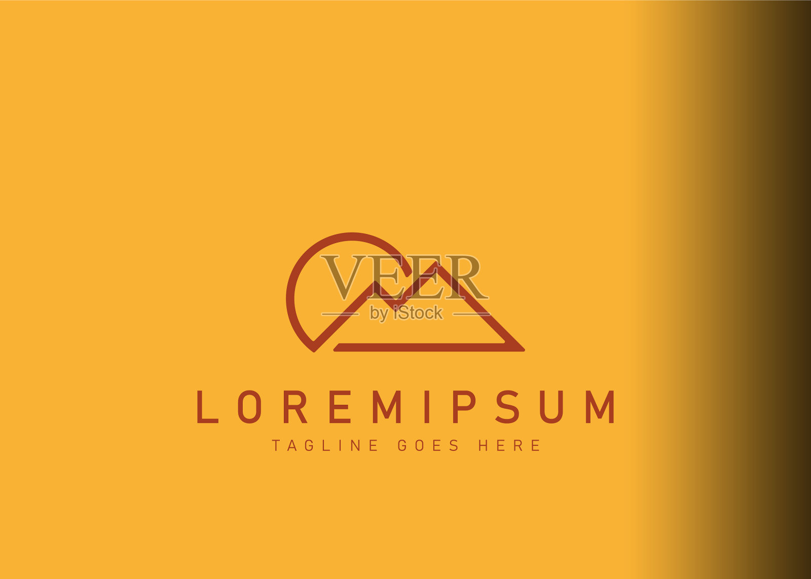 山和太阳标志设计图标山和插画图片素材