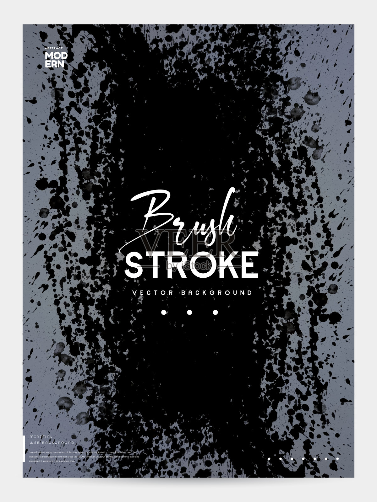 干刷笔触设计元素标语牌插画图片素材