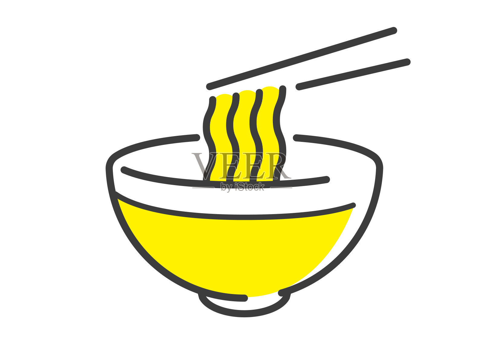 矢量插图材料:拉面,食物