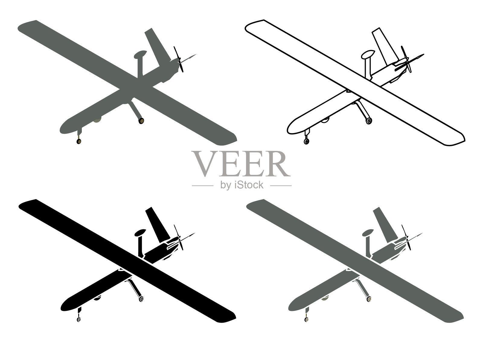 无人机hermes透视视图插画图片素材