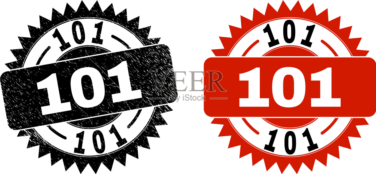 101黑色玫瑰形印章印章与橡胶纹理插画图片素材