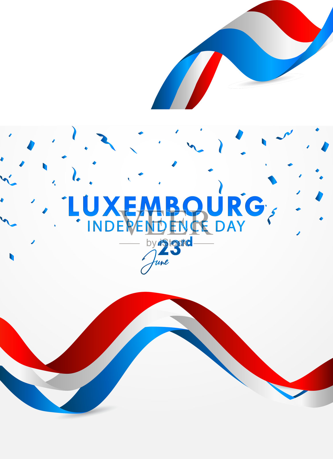 卢森堡独立日横幅设计插画图片素材
