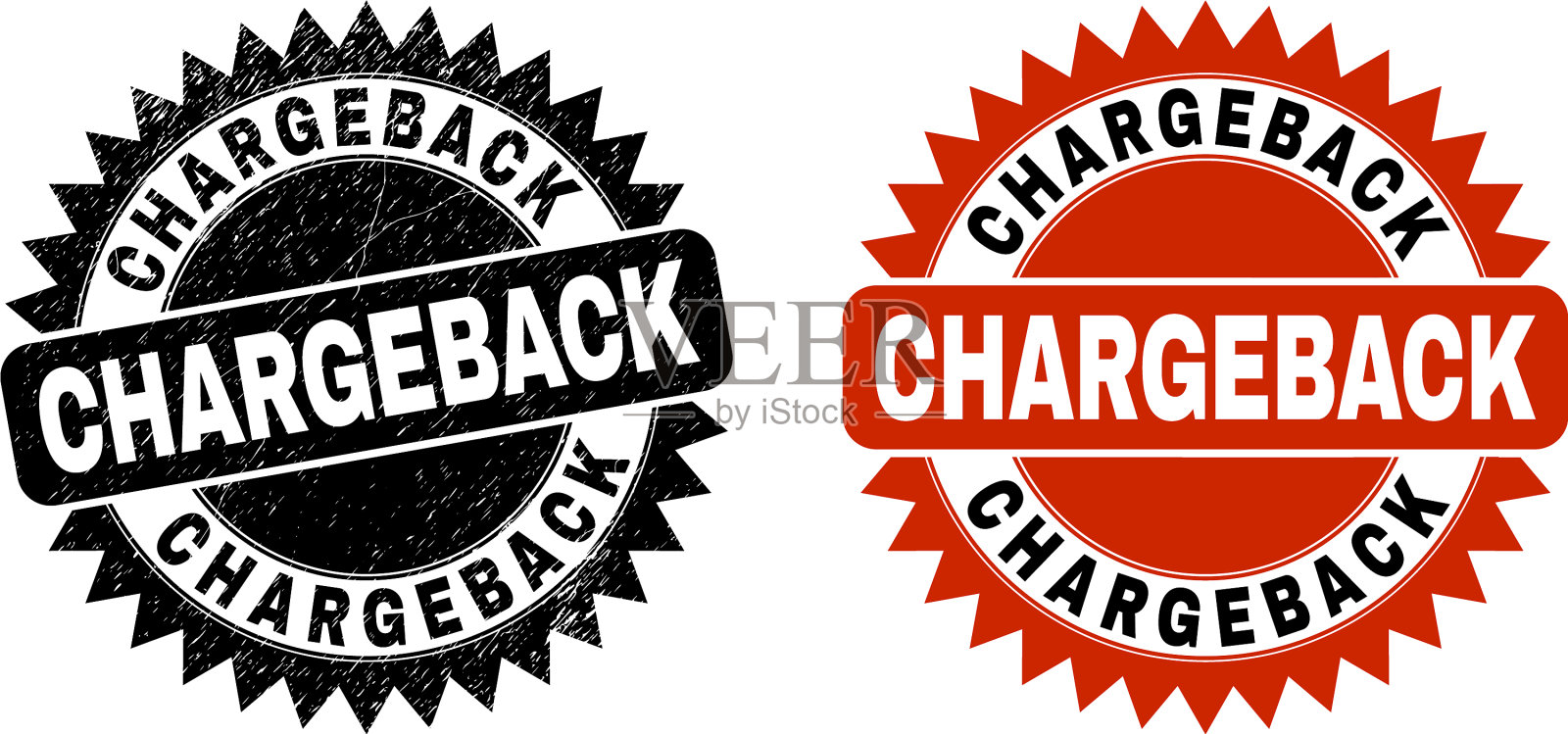 退款黑色玫瑰形印章印章用橡胶设计元素图片