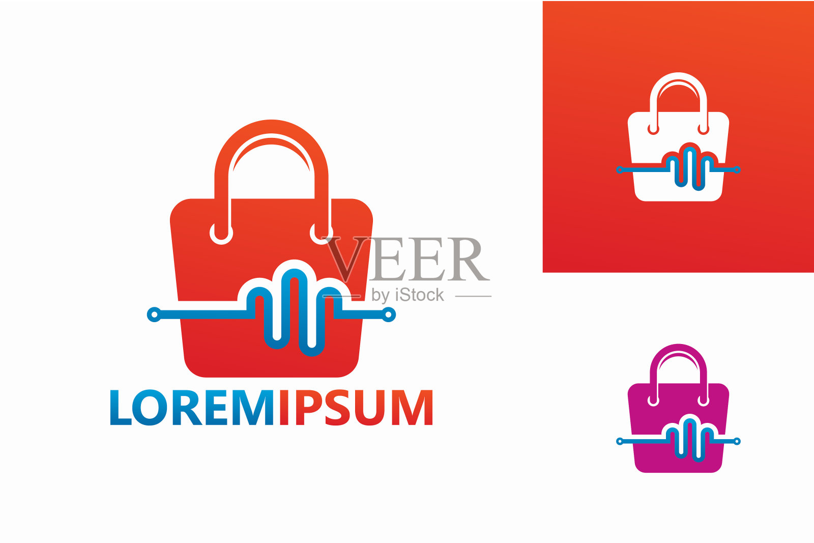 采购产品脉搏店标识模板设计矢量，会徽，设计概念，创意符号，图标插画图片素材