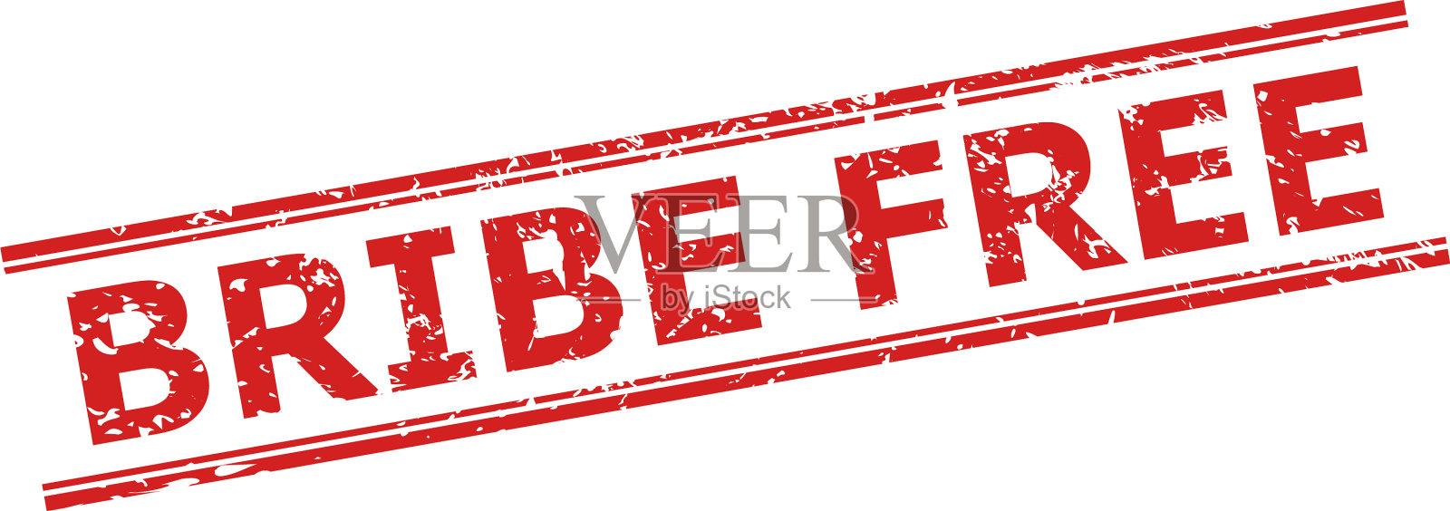 免贿赂印章，表面腐蚀，双层插画图片素材