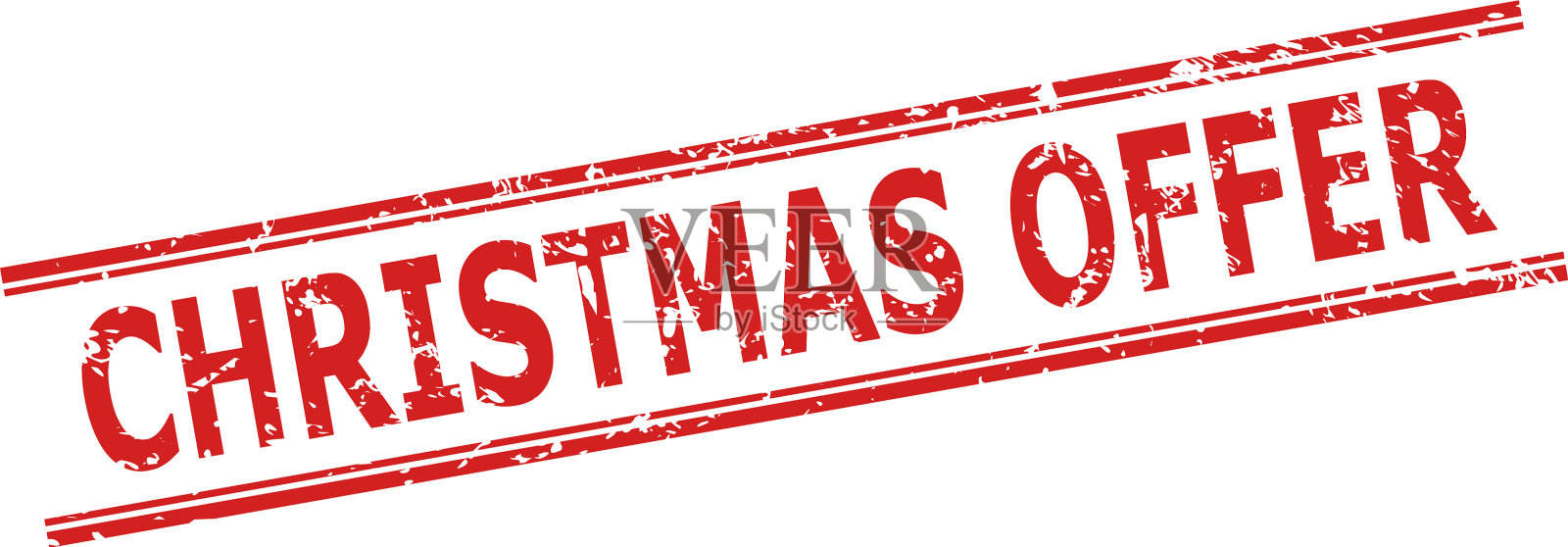 圣诞优惠邮票与橡胶表面和插画图片素材