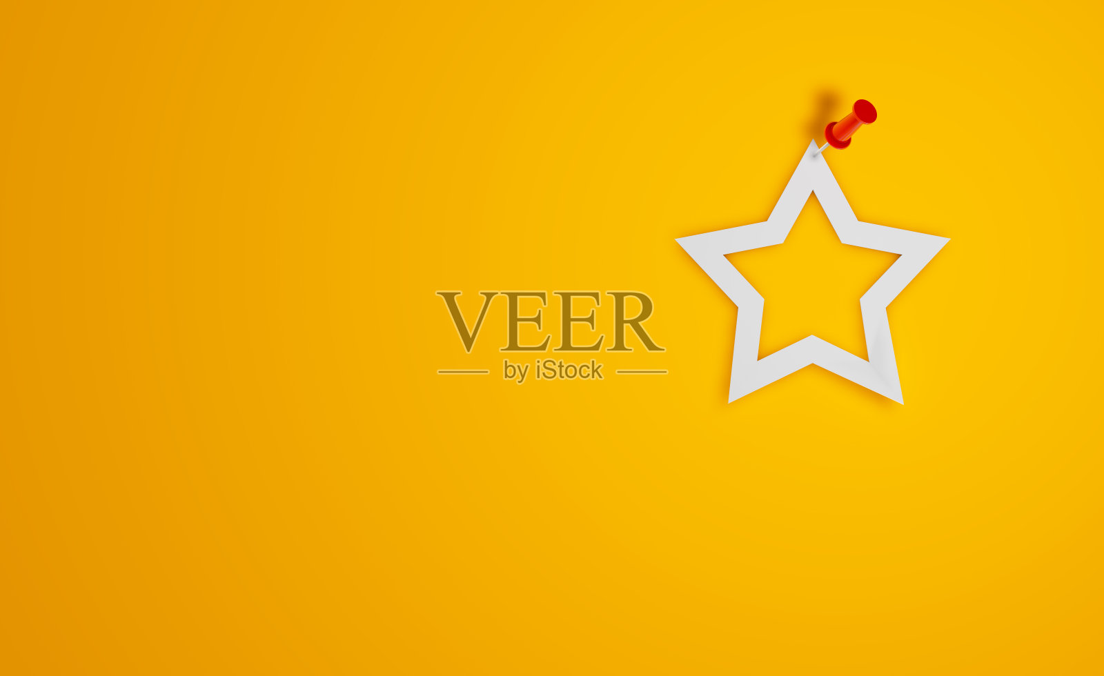 针纸星星符号黄色背景照片摄影图片