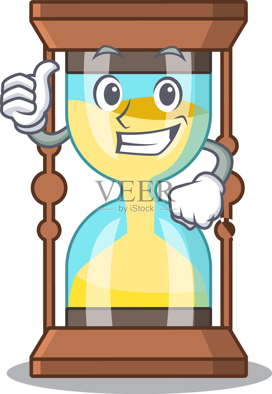 天文钟卡通人物设计制作可以设计元素图片