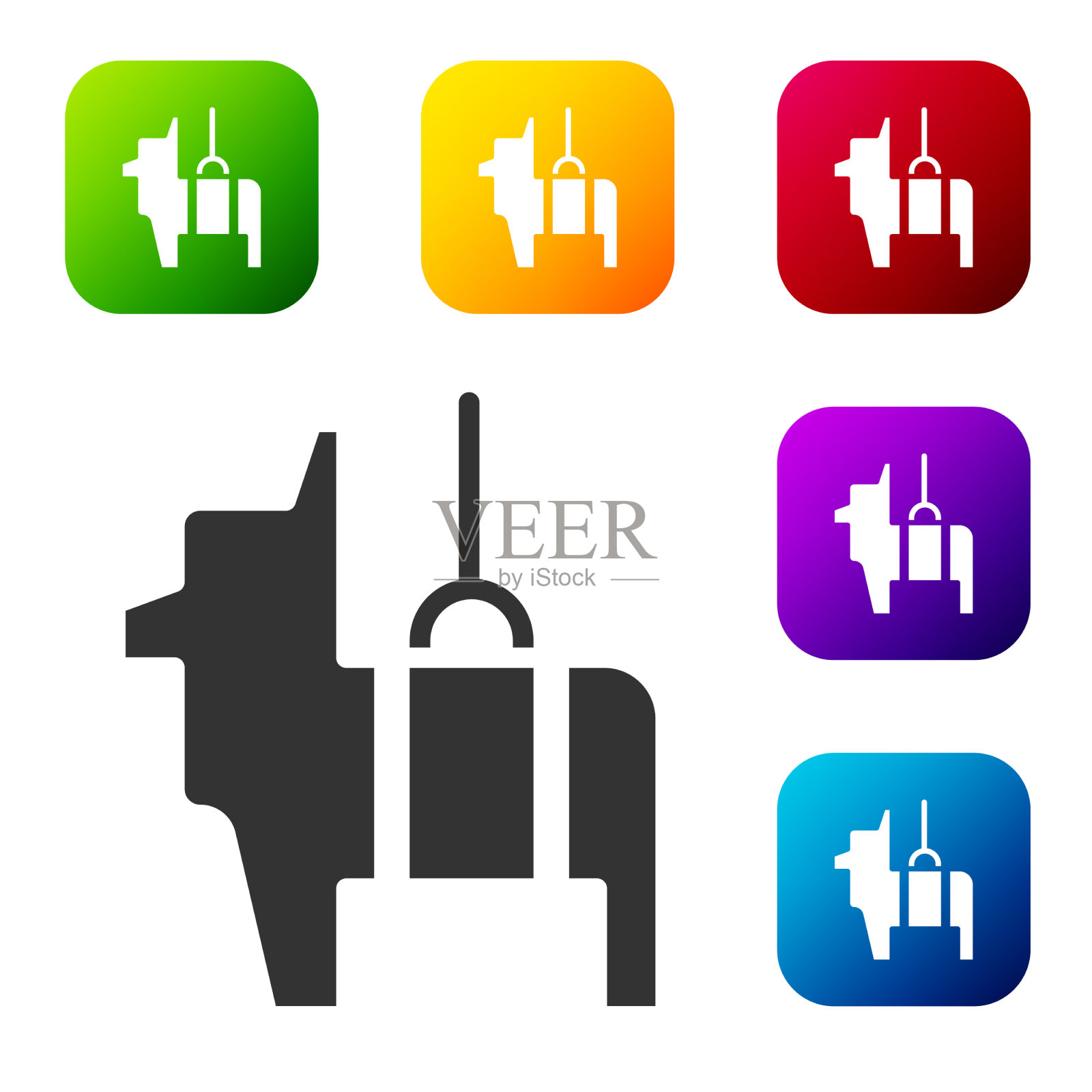 黑色皮纳塔图标孤立的白色背景图标素材