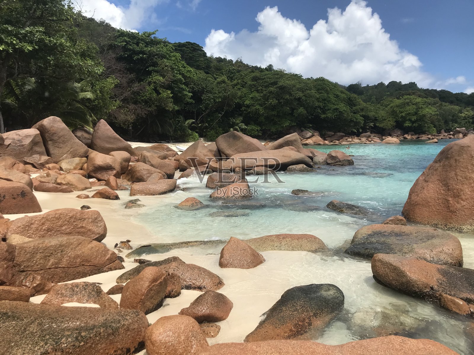 塞舌尔-普拉林-拉齐奥湾照片摄影图片