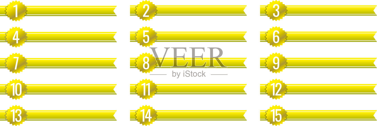 带数字的金色标题边框插画图片素材