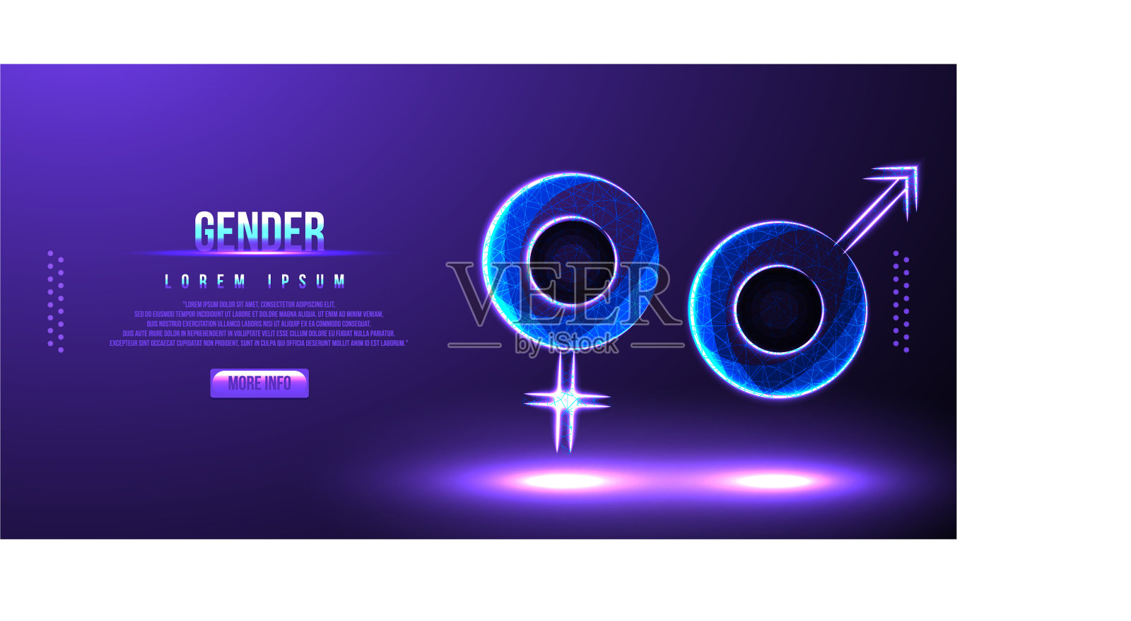 公母低聚线框插画图片素材