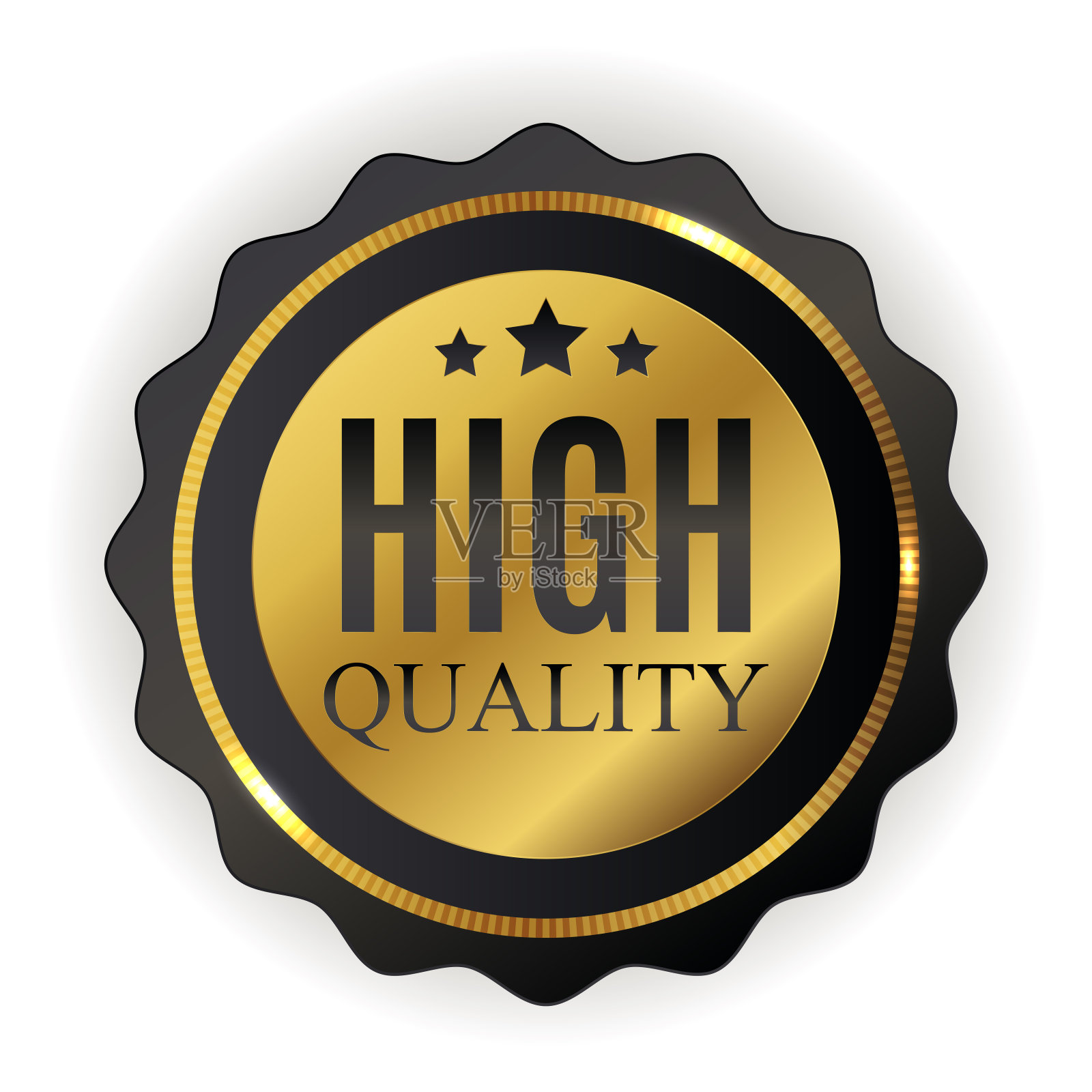 高品质的金色标牌。矢量图插画图片素材