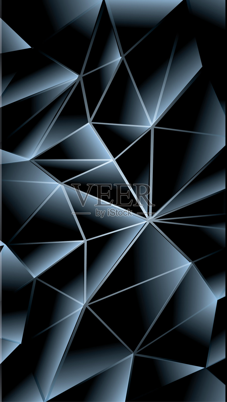 彩色抽象三角形绘制背景插画图片素材