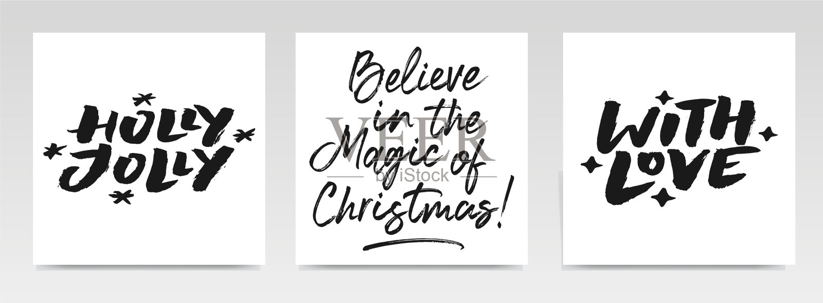 圣诞报价信排版集插画图片素材