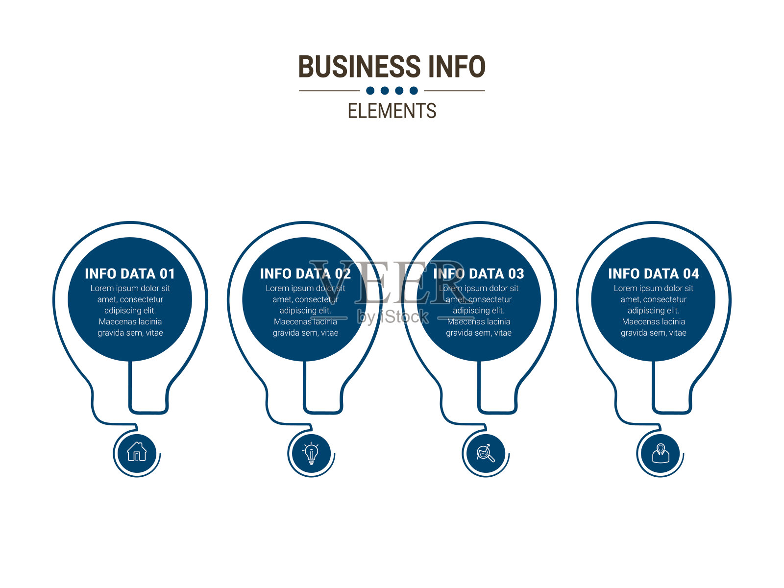 矢量插图信息图设计模板与图标。可用于工作流程布局，图表，年度报告，网页设计。插画图片素材