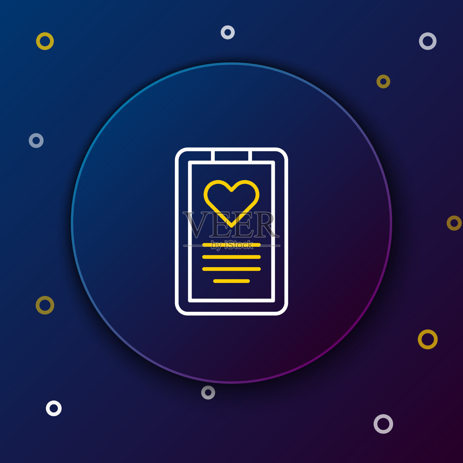 带临床记录图标的医用剪贴板插画图片素材