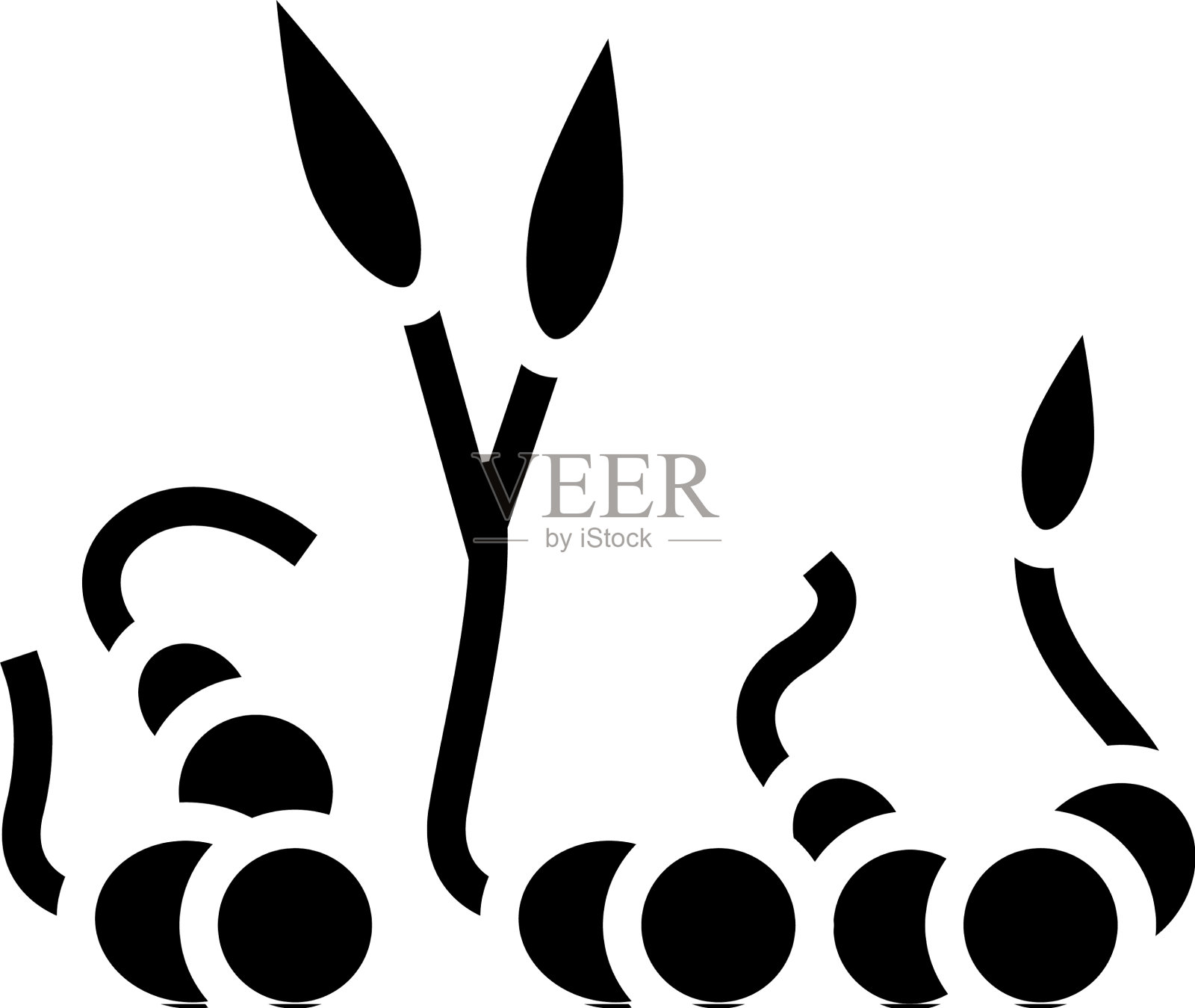 豆芽豌豆字形图标设计元素图片