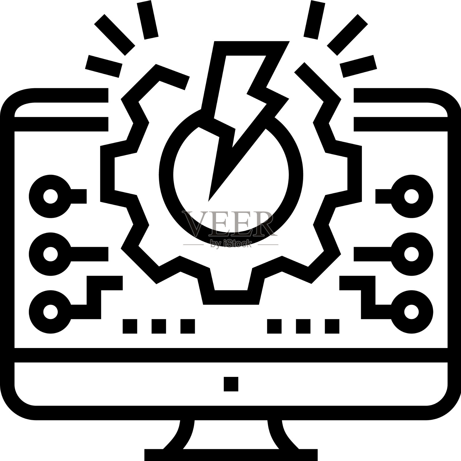 过载系统线路图标图标素材