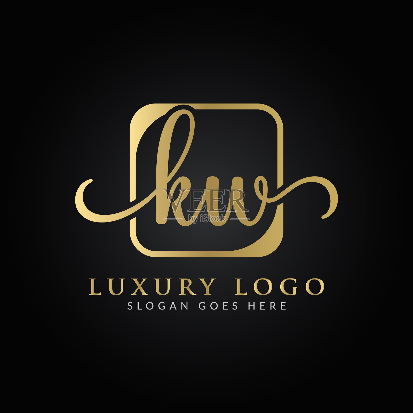 链接字母kw标识设计模板创意插画图片素材