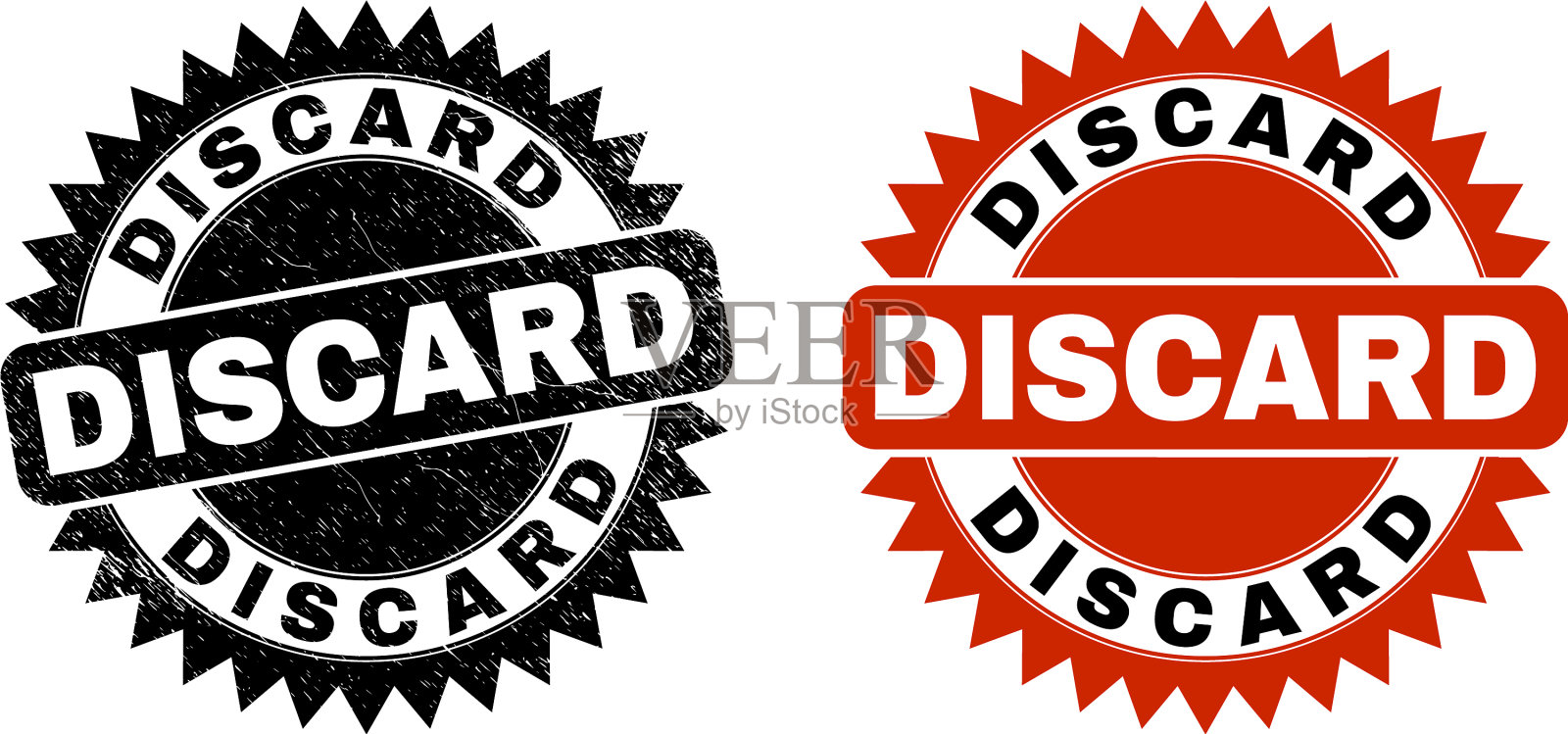 丢弃黑色玫瑰形印章印章与污垢设计元素图片