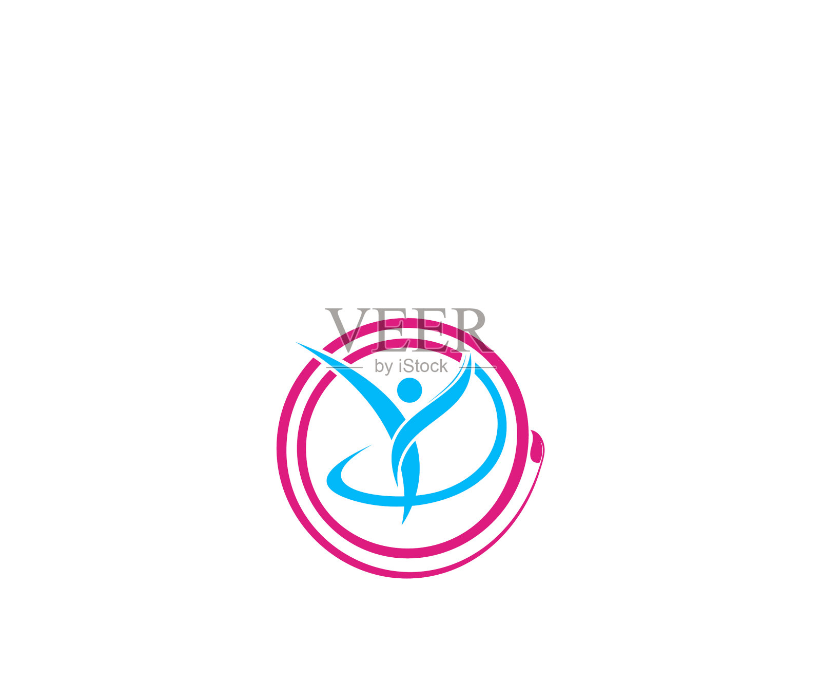 健康人标识设计模板插画图片素材