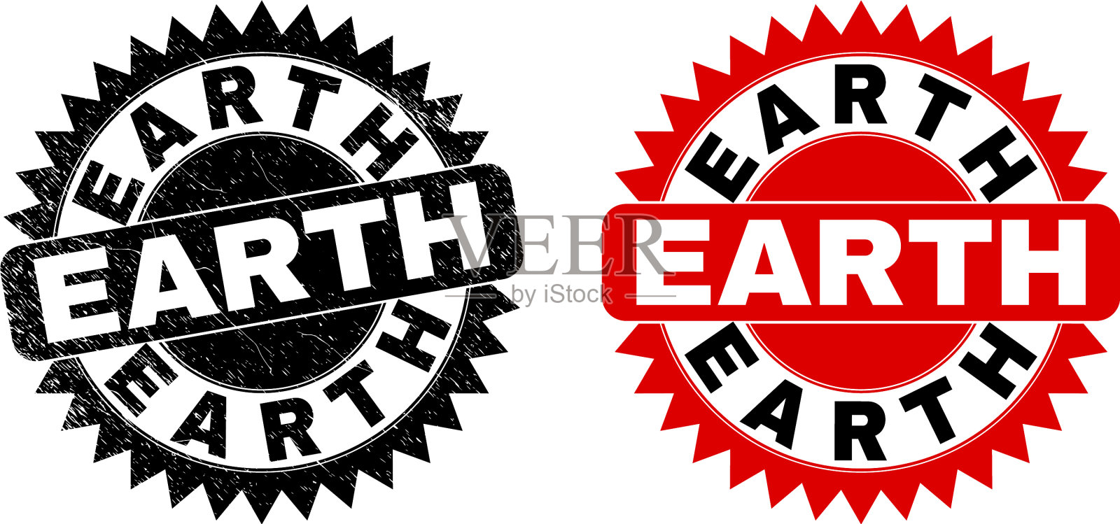 泥土黑色玫瑰形邮票与腐蚀样式插画图片素材