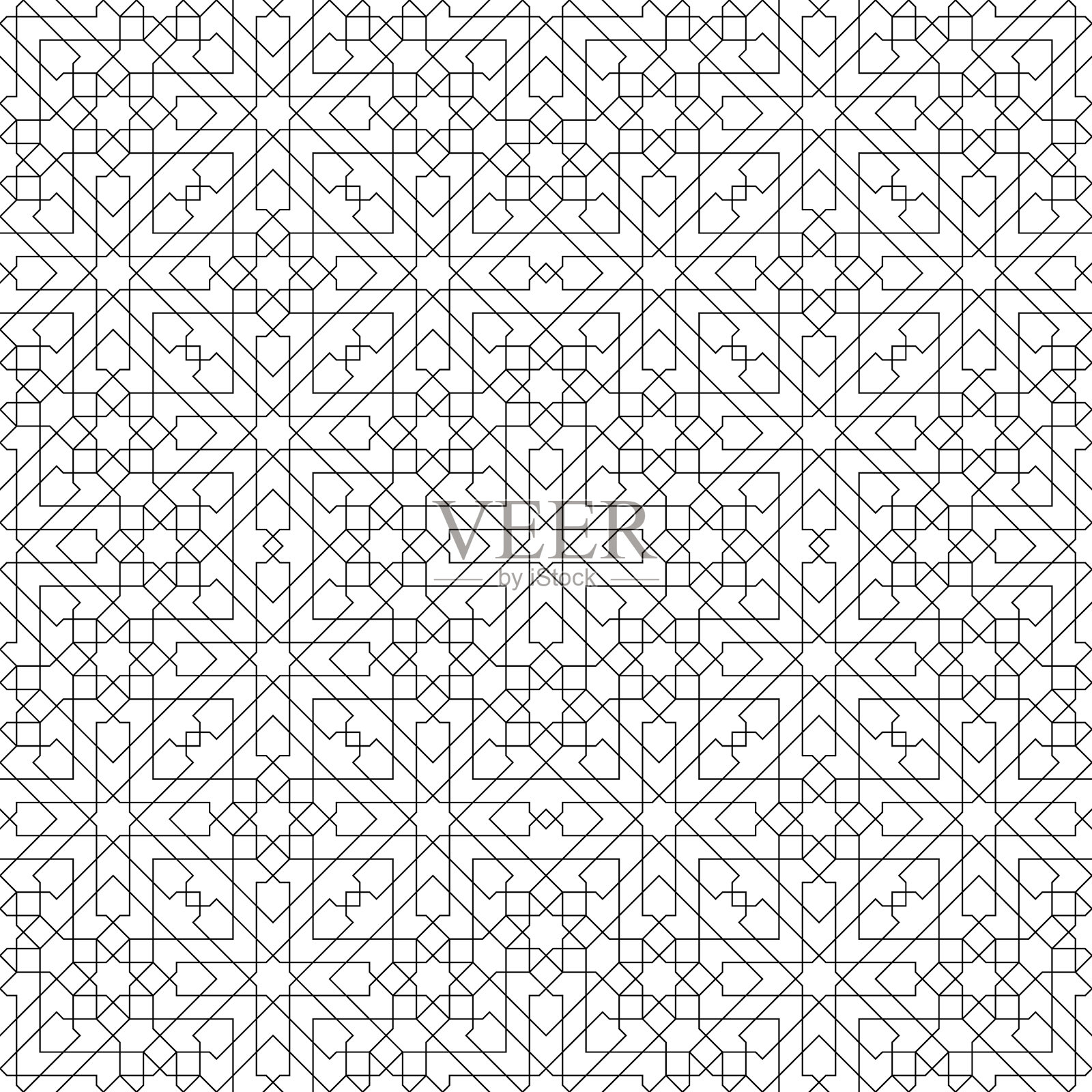 背景无缝模式的基础上传统插画图片素材