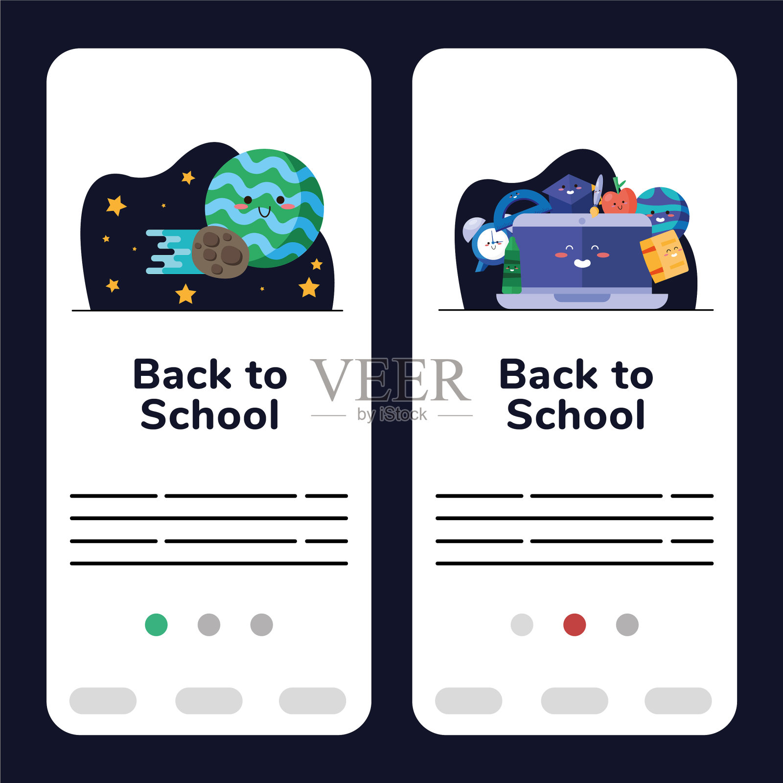 回校信贴贴贴贴插画图片素材