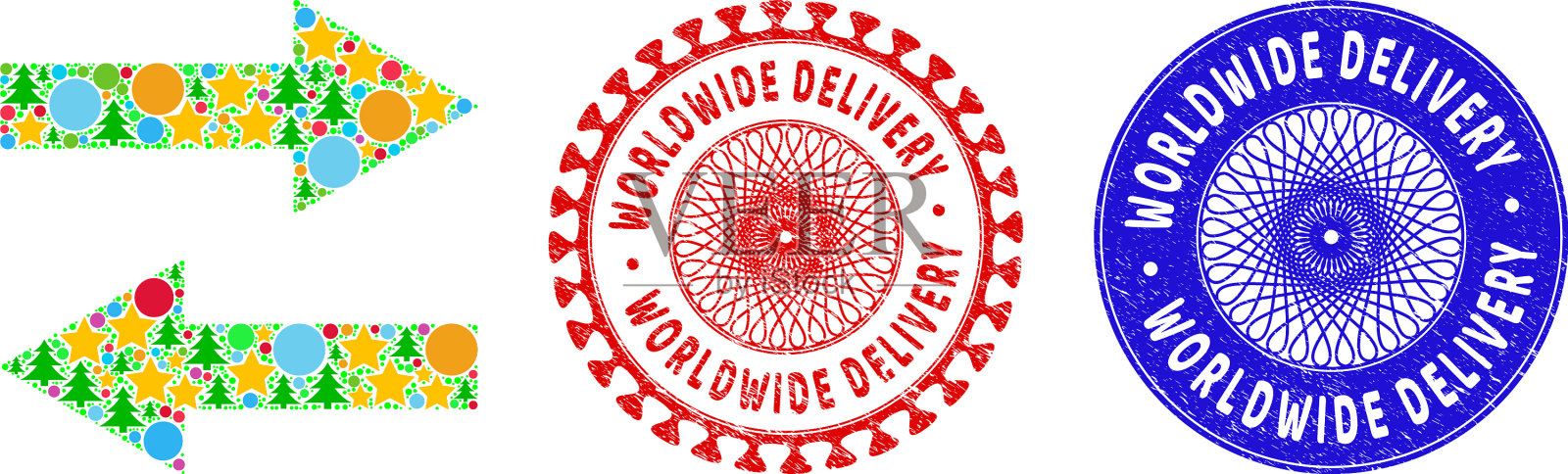 全球交付危重密封和水平插画图片素材