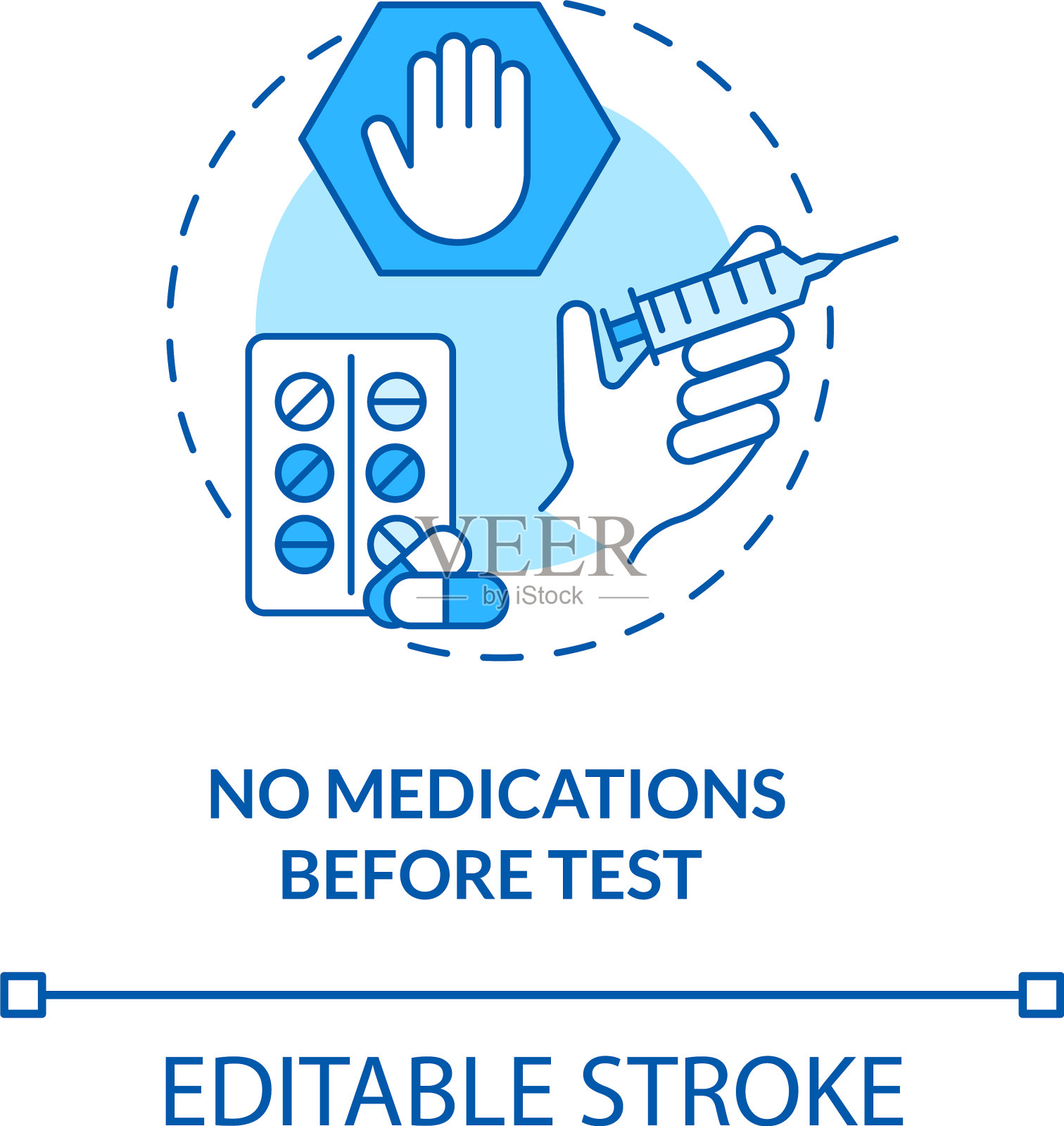测试前没有药物概念图标插画图片素材