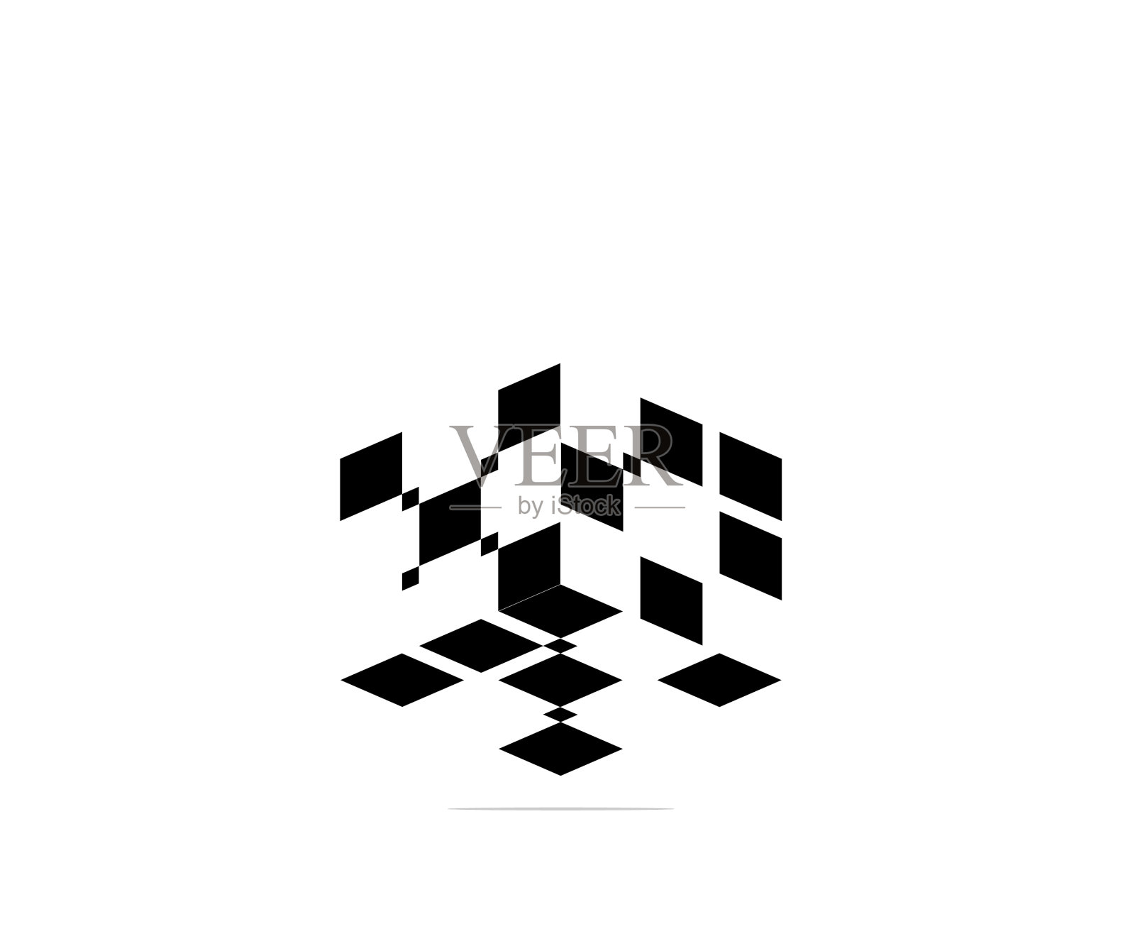 立方体图标标识设计模板插画图片素材