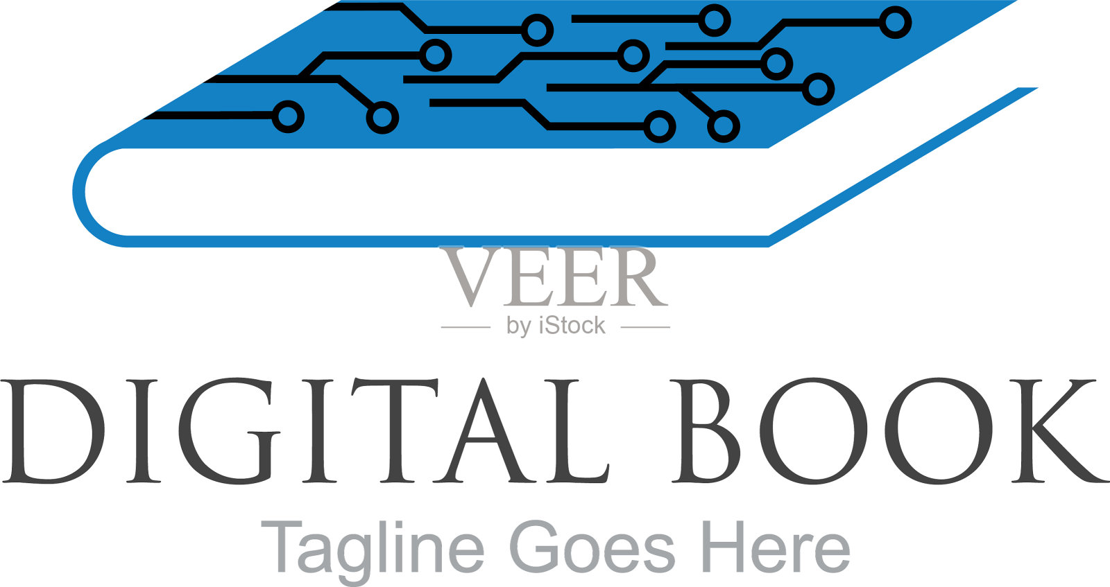 数字图书标识技术图标设计插画图片素材