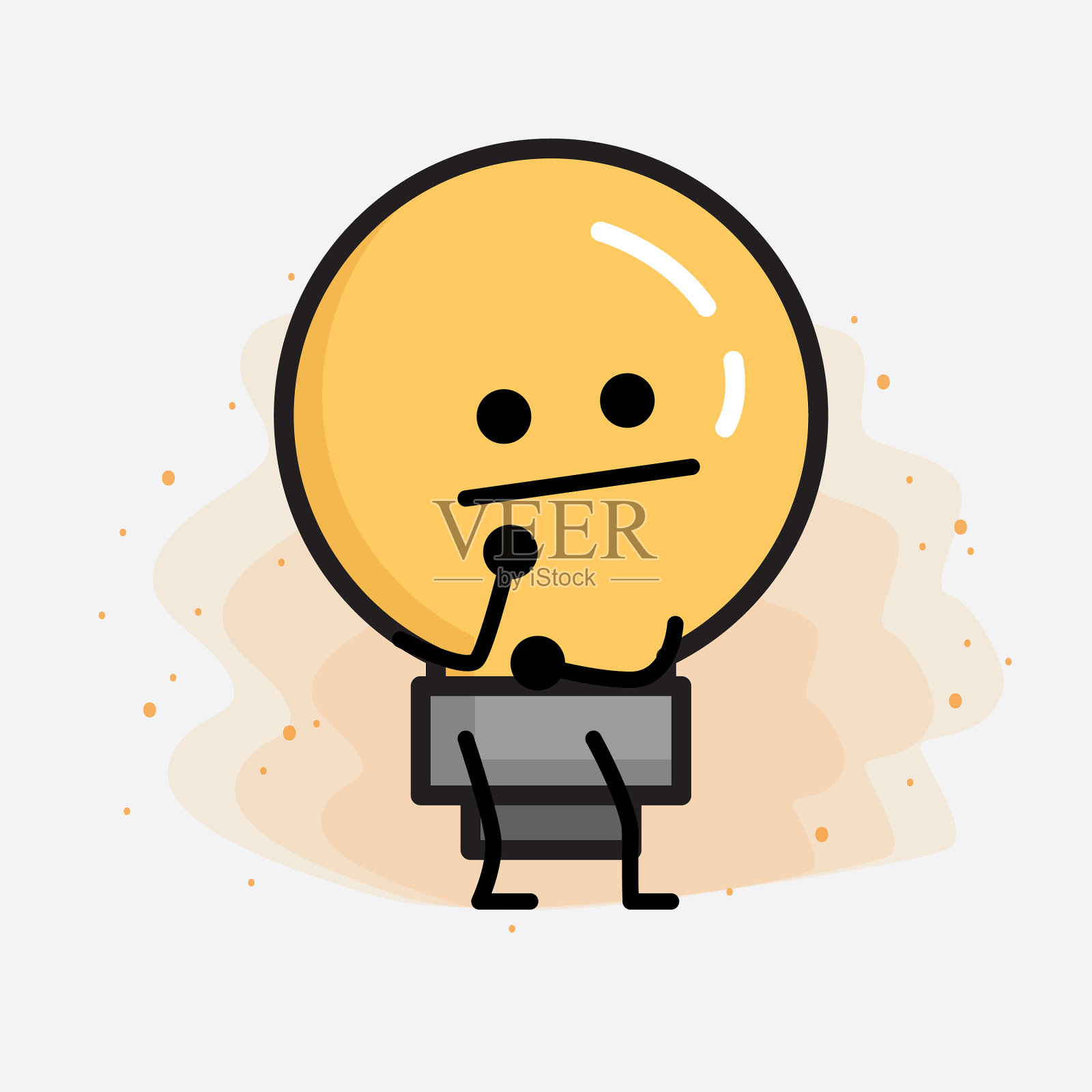 灯泡可爱的角色图标插画图片素材