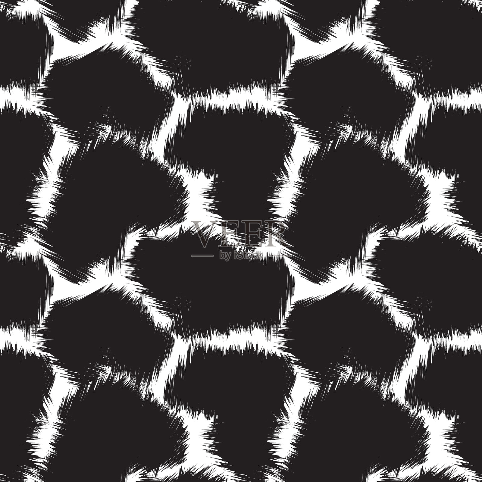 黑白笔触伪装抽象插画图片素材