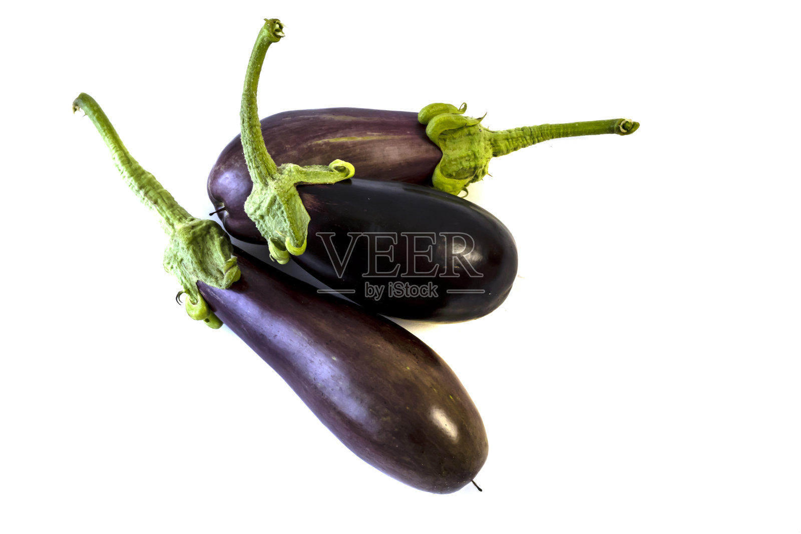 孤立在白色背景茄子，农业和收获照片摄影图片