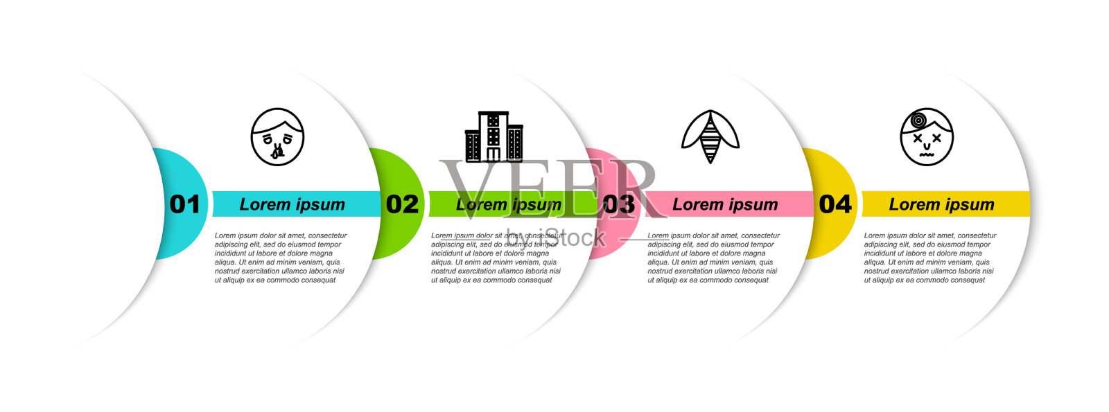 设流鼻线医院大楼插画图片素材