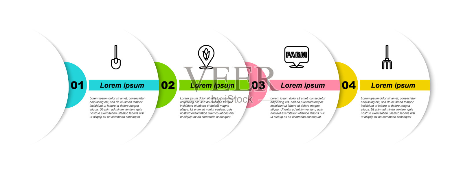 设置线铲位置玉米农场和花园插画图片素材