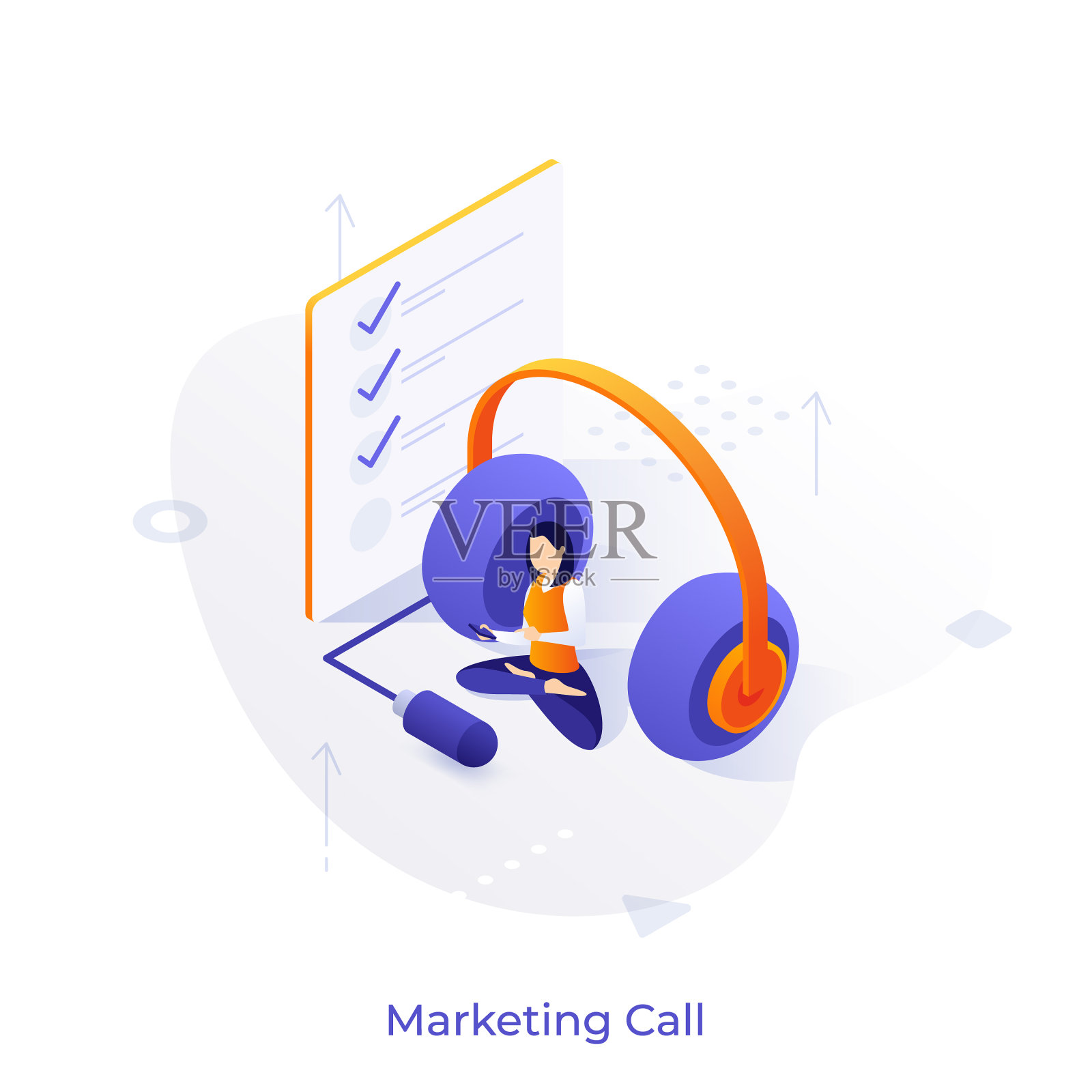 等距的概念插画图片素材