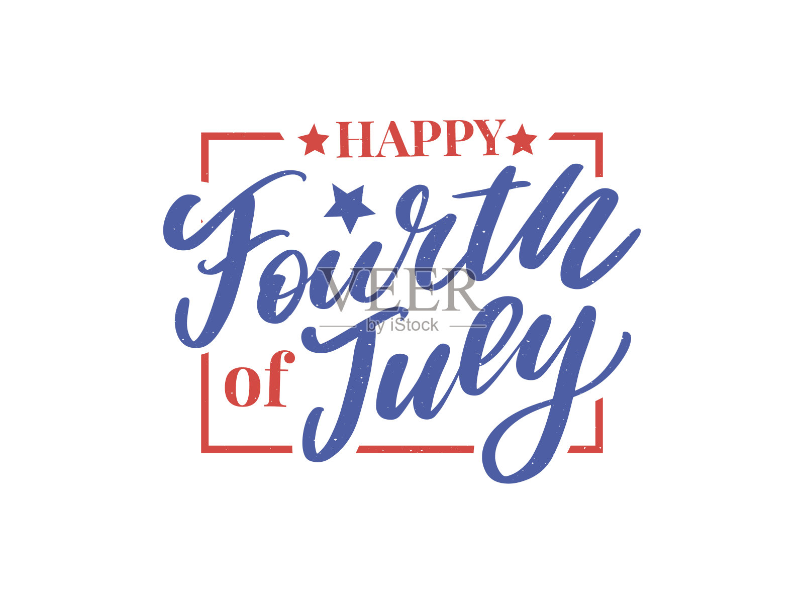 7月4日时尚的美国独立日设计插画图片素材