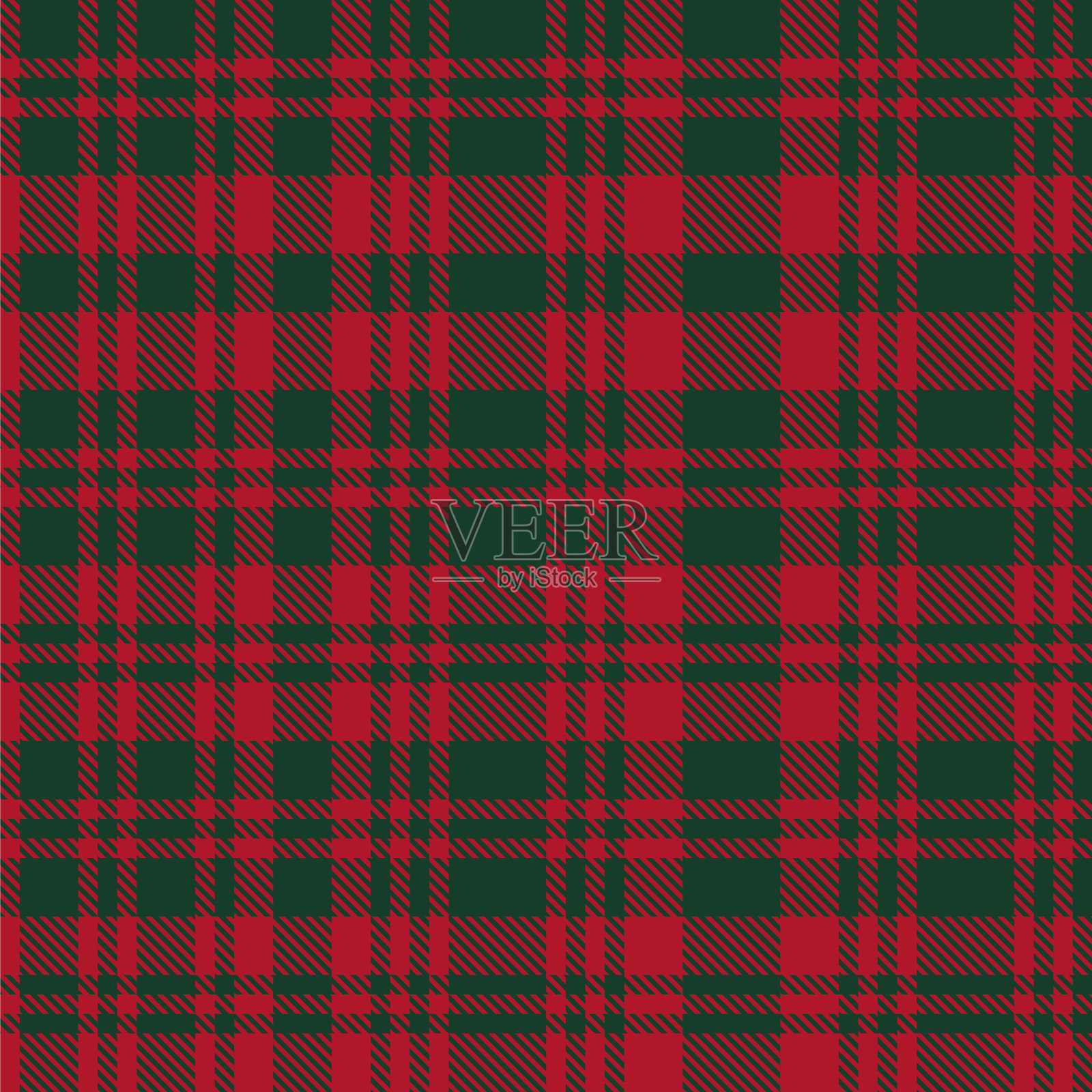 圣诞节不对称格子纹理无缝插画图片素材